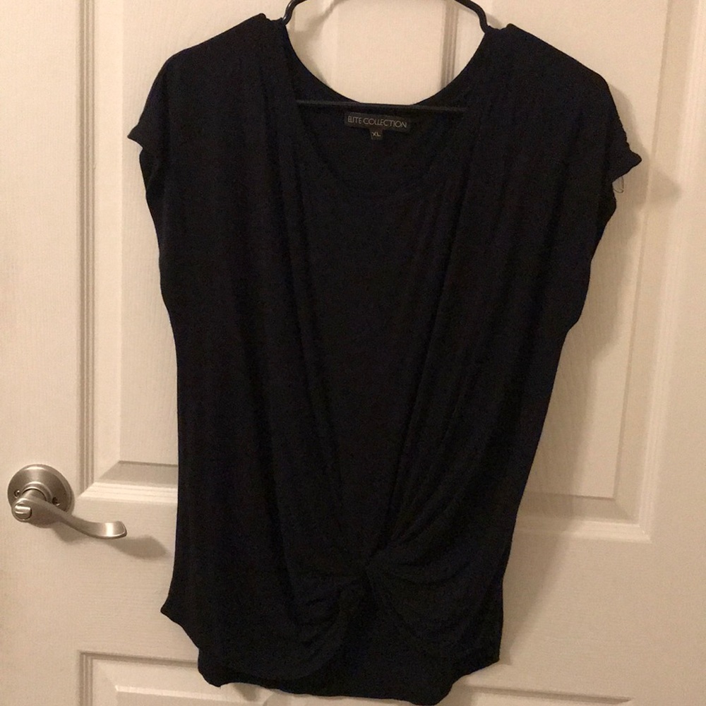 Black Tie Front Top